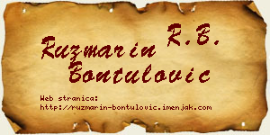 Ruzmarin Bontulović vizit kartica